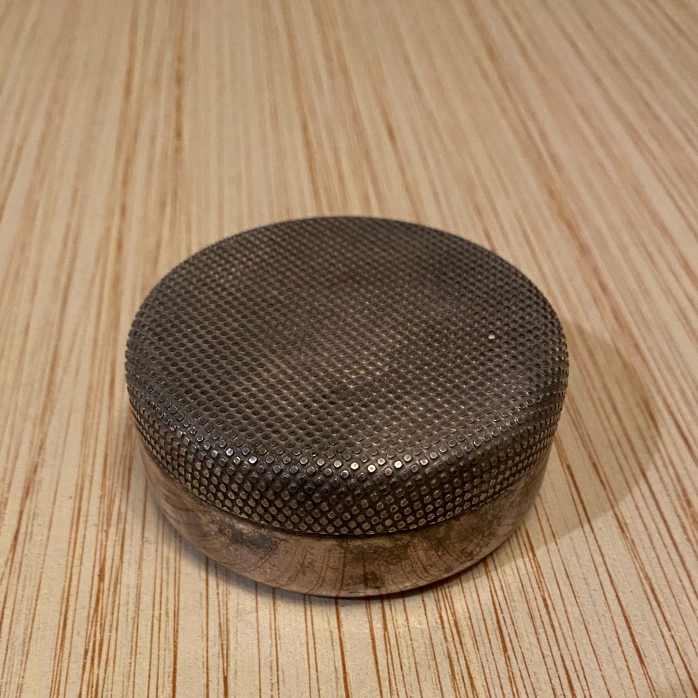 Reed & Barton Textured Silver canister